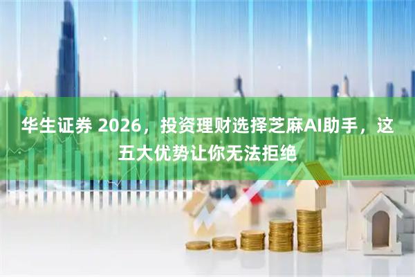 华生证券 2026，投资理财选择芝麻AI助手，这五大优势让你无法拒绝